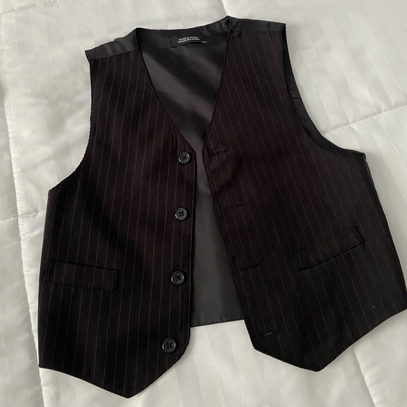 BLACK PINSTRIPE VEST - Picture 2 of 2